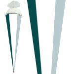 Roth Basteltüte, weiß, 85 cm, eckig, Rot(h)-Spitze, Tüllverschluss