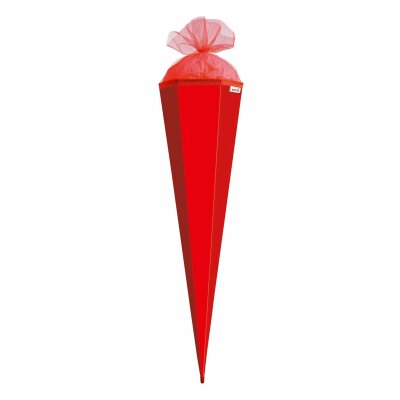 Roth Basteltüte, rot, 85 cm, eckig, Rot(h)-Spitze, Tüllverschluss
