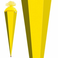 Roth Basteltüte, gelb, 85 cm, eckig, Rot(h)-Spitze, Tüllverschluss