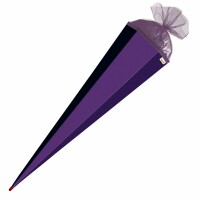Roth Basteltüte, lila, 85 cm, eckig, Rot(h)-Spitze, Tüllverschluss