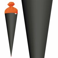 Roth Basteltüte, schwarz, 70 cm, rund, Rot(h)-Spitze, Filzverschluss