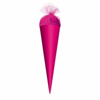 Roth Basteltüte, pink, 35 cm, rund, Tüllverschluss