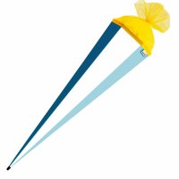 Roth Basteltüte weiß, Verschluss gelb, 85 cm, eckig, Rot(h)-Spitze