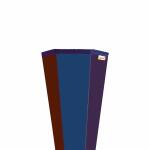 Roth Rohling, ultramarinblau, 85 cm, eckig, Rot(h)-Spitze