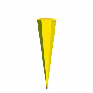 Roth Rohling, gelb, 85 cm, eckig, Rot(h)-Spitze, ohne Verschluss