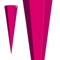 Roth Rohling, pink, 85 cm, eckig, Rot(h)-Spitze, ohne Verschluss