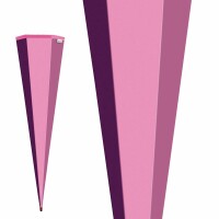 Roth Rohling, rosa, 85 cm, eckig, Rot(h)-Spitze, ohne Verschluss