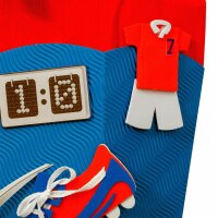 Roth Schultüten-Bastelset mit Moosgummiteilen, Soccer - Bastelset rot