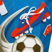 Roth Schultüten-Bastelset mit Moosgummiteilen, Soccer - Bastelset rot