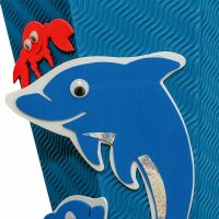 Roth Schultüten-Bastelset mit Moosgummiteilen, Delfin - Bastelset