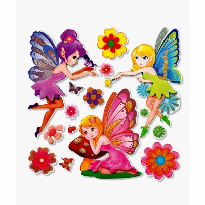 Roth  XXL 3D-Sticker Fairy, 30x30 cm, 15 Teile