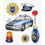 Roth  XXL 3D-Sticker Polizei, 30x30 cm, 8 Teile