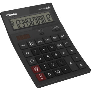 Canon Tischrechner AS-1200 schwarz, 12 Stellen, Solar
