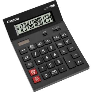 Canon Tischrechner AS-2400 schwarz, Display beweglich, Solar