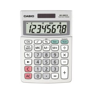 Casio Tischrechner MS88ECO anzeigend