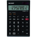 Sharp Tischrechner EL-125T schwarz-weiß, mit...