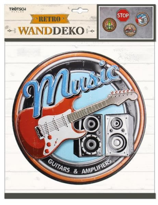 Trötsch Wanddeko Retro Music 30 x 38 cm