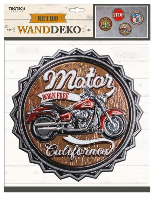 Trötsch Wanddeko Retro Bike 30 x 38 cm