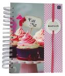 Dickes Rezeptbuch mit Hardcover Deckel Motiv: Eat meA5