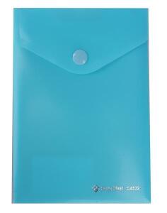 Dokumentenhülle A6 Druckknopf pastellblau Hochformat 10er Packung