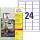 Zweckform L4773-100 Folienetiketten - 63,5 x 33,9 mm, weiß, 2400 Etiketten, permanent, wetterfest