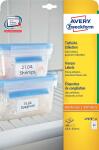 Zweckform Tiefkühletiketten 63,5x33,9 weiß L7970-25 Spezial-Papier, kälteresistent, für alle