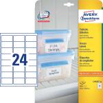 Zweckform Tiefkühletiketten 63,5x33,9 weiß L7970-25 Spezial-Papier, kälteresistent, für alle