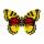 Elliot Drachen X-Kites Mini Mylar Schmetterling gelb