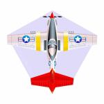 Elliot Drachen X-Kites Mini Mylar Flugzeug P51