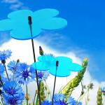 Elliot Lichtzauber Blume 4 cm blau mit 20 cm Stab