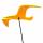Elliot Lichtzauber Vogel gebogen 5 cm orange mit 20 cm Stab