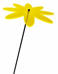 Elliot Lichtzauber Margerite 4 cm gelb mit 20 cm Stab