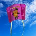 Elliot Drachen Mini Pocket Kite Maus Flieger 43x33cm lila
