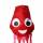 Elliot Windrabauken 16 x 14 x 60 cm Olli Octopus rot