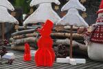 Elliot Lichtzauber Schneemann 3D stehend 12 cm rot