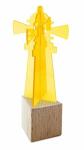 Elliot Lichtzauber Leuchtturm 3D 10cm orang Holzsockel 3x3cm