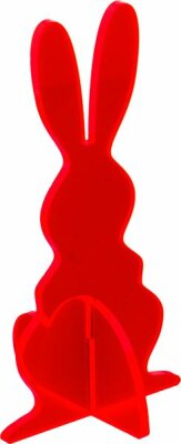 Elliot Lichtzauber Hase 3D stehend 20 cm rot