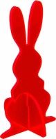 Elliot Lichtzauber Hase 3D stehend 20 cm rot