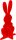 Elliot Lichtzauber Hase 3D stehend 20 cm rot