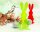 Elliot Lichtzauber Hase 3D stehend 20 cm rot