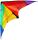 Elliot Drachen Delta Basic 117 x 59 cm rainbow/schwarz rtf