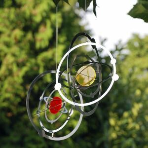 Elliot Windspiel Edelst. Lichtzaub Planeten 20cm orange