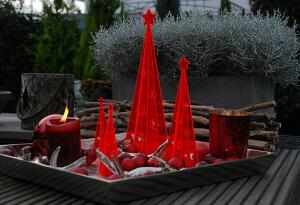 Elliot Lichtzauber Tannenbaum Design Magic stehend 30cm rot
