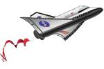 Elliot Drachen WindNSun 3D Space Shuttle Polyestertuch Druck