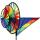 Elliot Windspiel Triple Rainbow Ø 43/37/25cm Ruder 45x28cm