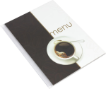 Speisekarte für Cafe2  Kaffeemotiv 6 Folien DIN A4...