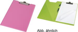 Klemmmappe A5 PVC-Folie leinengeprägt pastellrosa