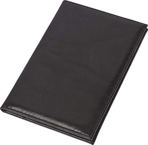 Rechnungsmappe 17x11cm Dekor Leder schwarz