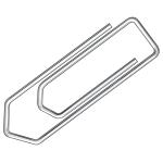 Briefklammer, Metall, 32 mm, verzinkt, Schachtel mit 1000 Stück