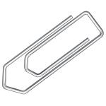 Briefklammer, Metall, 32 mm, verzinkt, Schachtel mit 1000 Stück